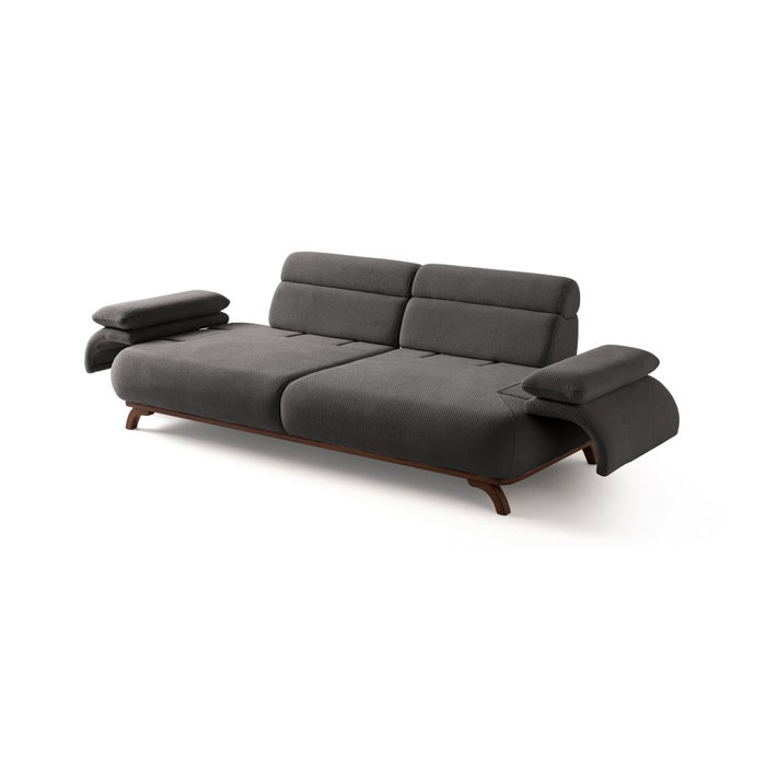 Atelier Del Sofa Bonjo Walnut - Anthracite Sofá de 3 Plazas Atelier Del Sofa Bonjo Walnut - Anthracite Sofá de 3 Plazas